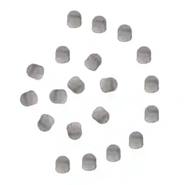 Unique Bargains - 10pcs 7mm High Sensitivity Fiber Mesh Replacement Tips for Stylus Pens, No Scratch - Silver Black