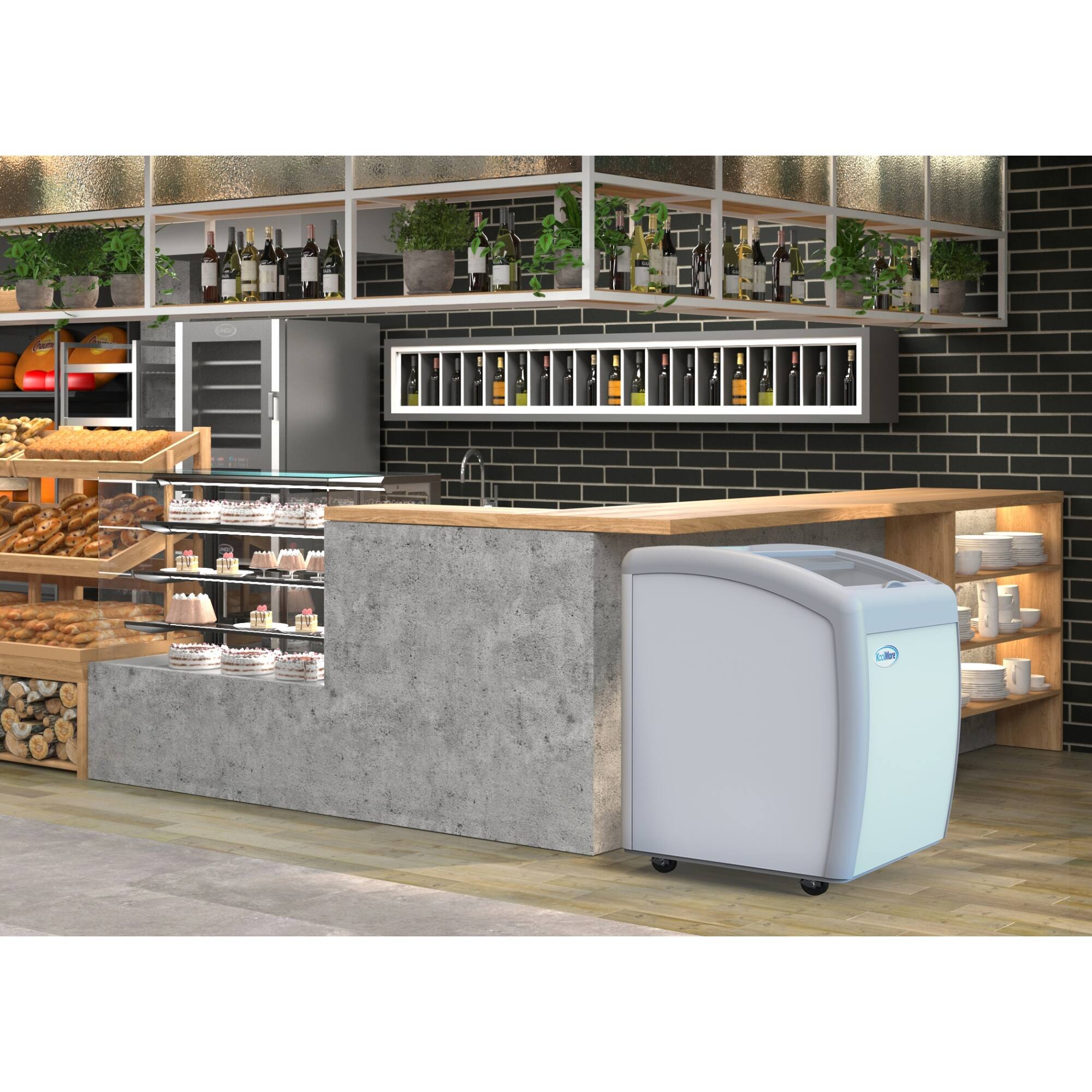 Alt View 7. Koolmore - 26 in. Display Ice Cream Freezer - 5.7 cu ft. MCF-6C - White.