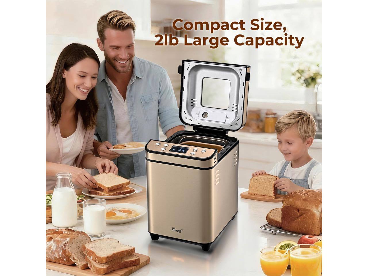 Compact Size, 2lb Large Capacity