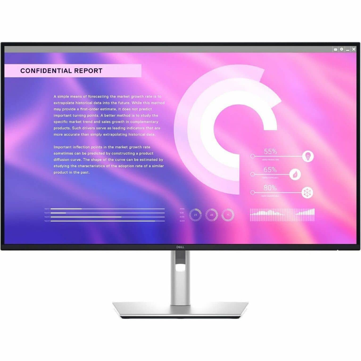 Dell - Pro Plus 31.5" IPS LED 100Hz Monitor (USB, HDMI) - Black, Gray, Dual Color - Front_Zoom