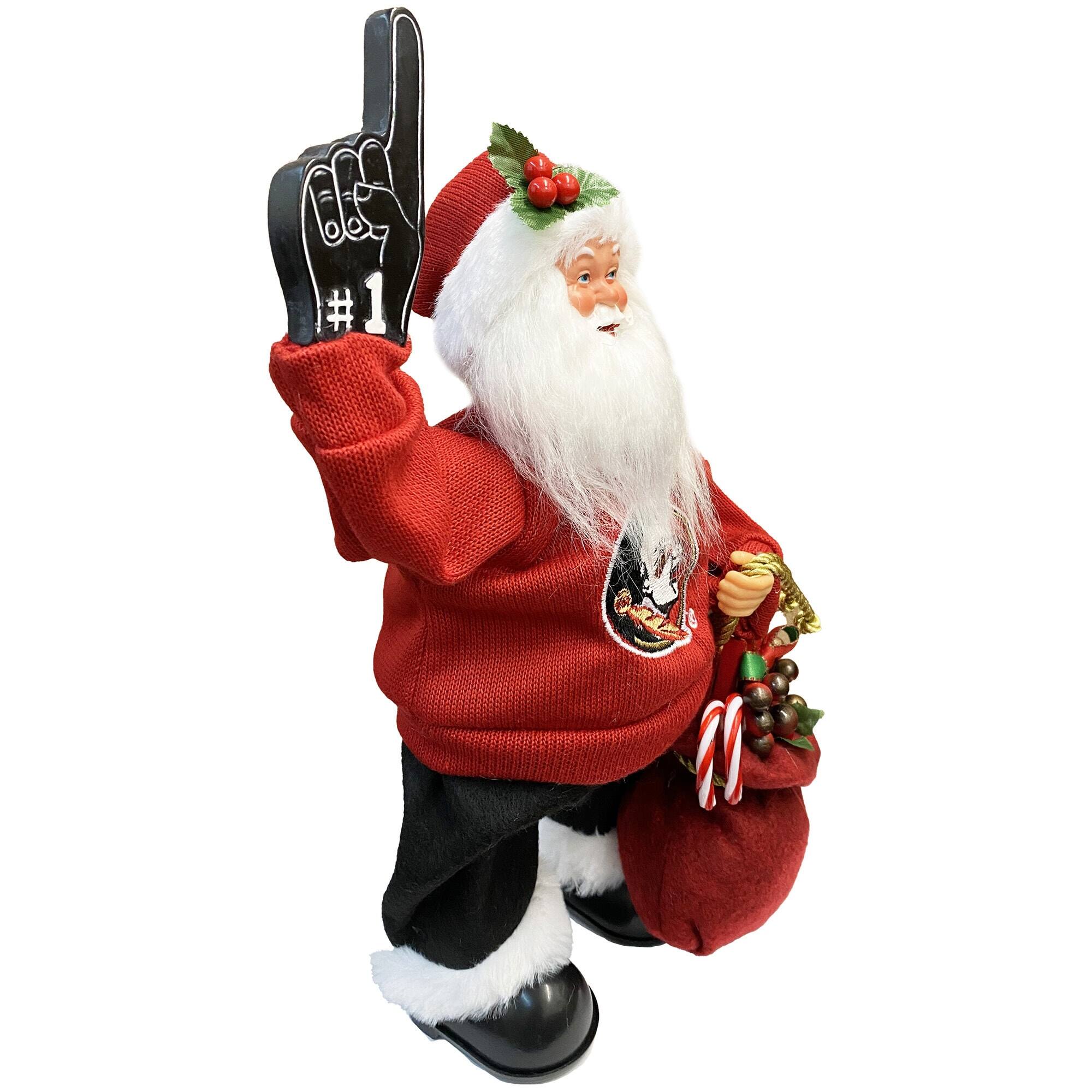 Alt View 3. Santa's Workshop - Florida State Seminoles 12" Animated Musical Santa - Red.