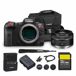 Canon - EOS R5 C Mirrorless Cinema Camera 45MP 8K RAW Pro Bundle