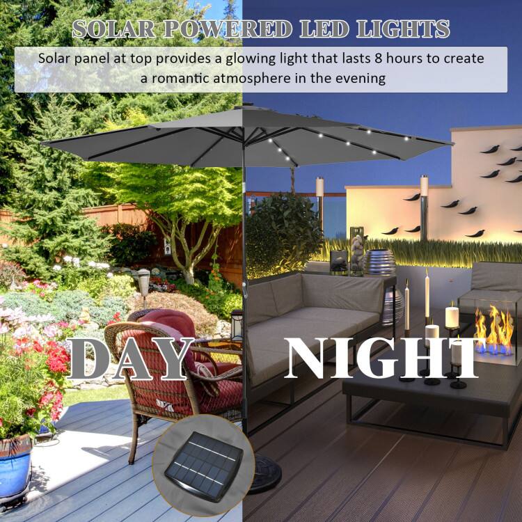 SOLAR POWERED LED LIGHTS

Solar panel at top provides a glowing light that lasts 8 hours to create a romantic atmosphere in the evening

DAY NIGHT