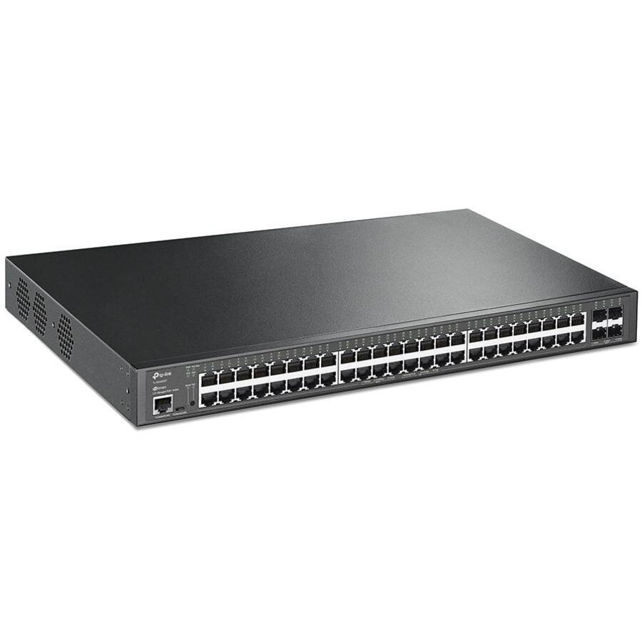 Alt View 1. TP-Link - TP-Link TL-SG3452XP - JetStream TL-SG3452XP Ethernet Switch - 48 Ports - Manageable - Gigabit Ethernet, 10 Gigabit - Black.