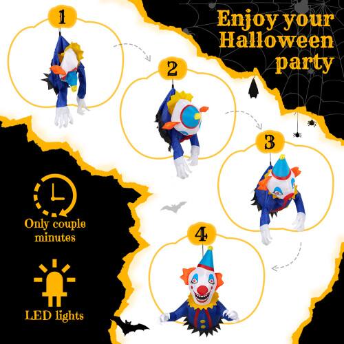 1. Enjoy your Halloween party
2. Only couple minutes
3. LED lights