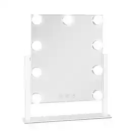 Zadro - Hollywood Makeup Mirror - 12" x 14" - 9 LED Light Bulbs with Dimmable Brightness - White