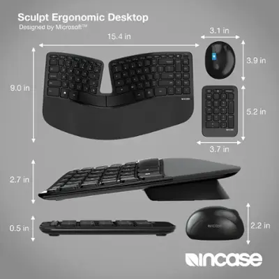 Incase Sculpt Ergonomic Desktop EN Layout Designed by Microsoft Incase Sculpt Ergonomic Desktop EN Layout Designed by Microsoft