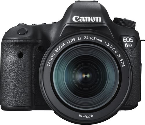 Canon - EOS 6D DSLR Camera with EF 24-105mm IS STM Lens - Black - Larger Front
