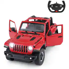 JuzToys - Remote Control Car, 1:14 RC Car Jeep Wrangler JL RC Car Off-Road Car 2.4G - Red