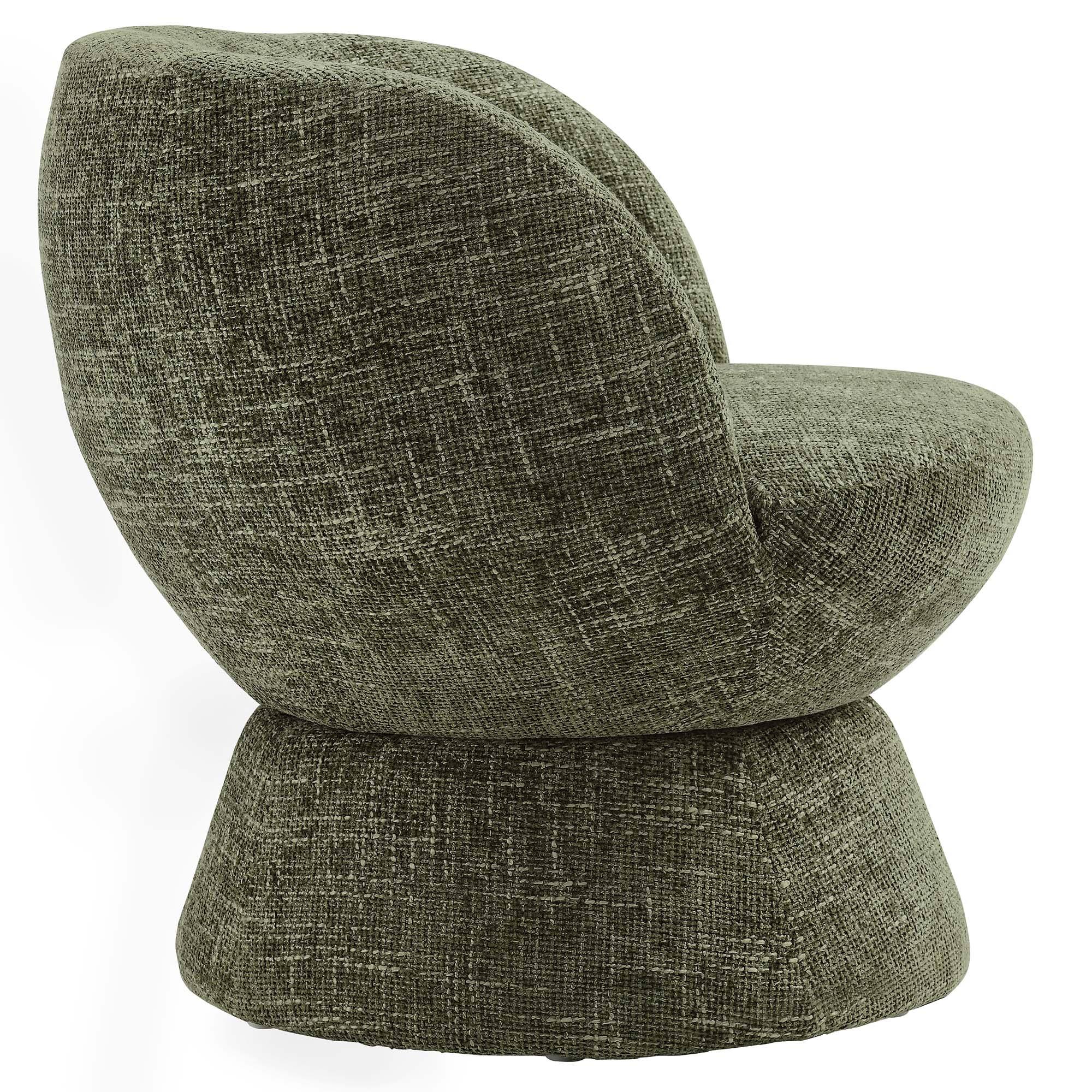 Alt View 2. Modway - Vesta Chenille Fabric Upholstered Swivel Chair by Modway - Basil.