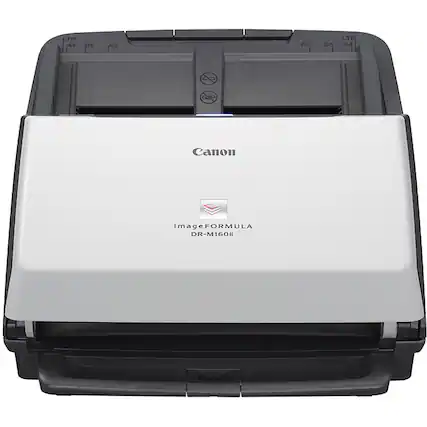 Front. Canon - imageFORMULA DR-M160II Office Document Scanner - Black, White.