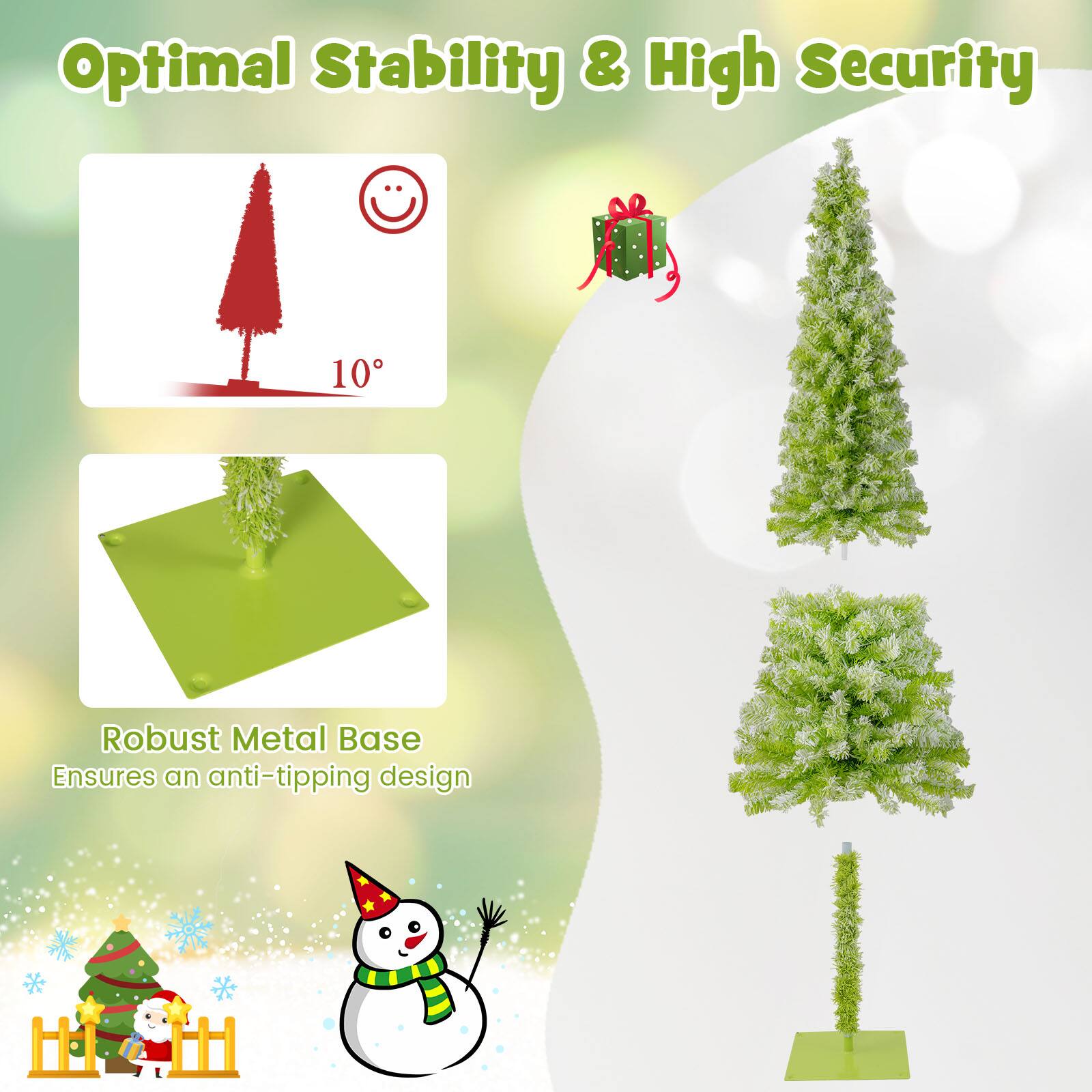 Optimal Stability & High Security

10°

Robust Metal Base
Ensures an anti-tipping design
