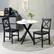 Alt View 1. Homcom - Modern Farmhouse Dining Chairs Set of 2, Wooden Kitchen Chairs with Cross Back for Dining Room - Black.
