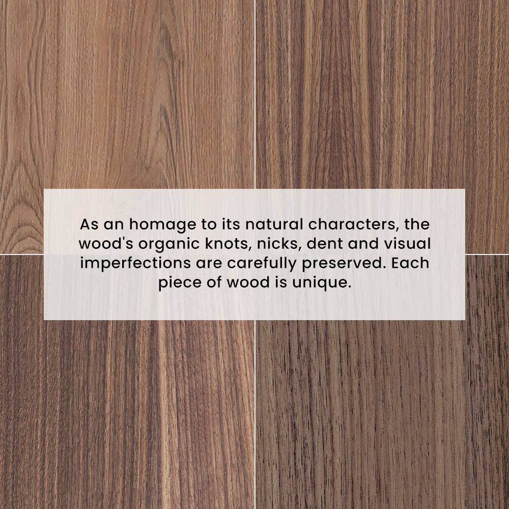 As an homage to its natural characters, the wood's organic knots, nicks, dents and visual imperfections are carefully preserved. Each piece of wood is unique.