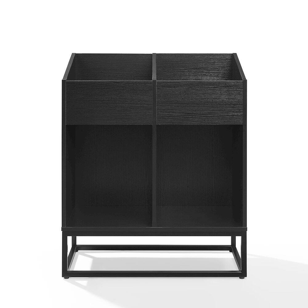 Alt View 4. Crosley Furniture - Enzo Medium Vinyl Record Storage Stand - Black.