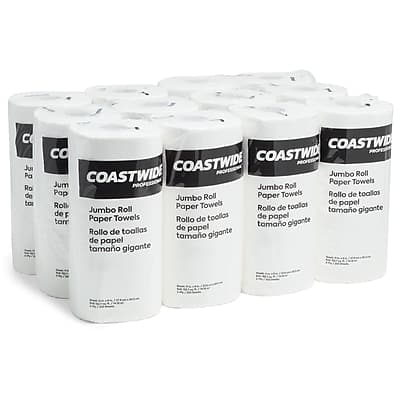 Coastwide Professional - Jumbo Kitchen Rolls Paper Towel, 2-Ply, 250 Sheets/Roll, 12 Rolls/Carton (CW21806) - White price history on PriceWatchPro