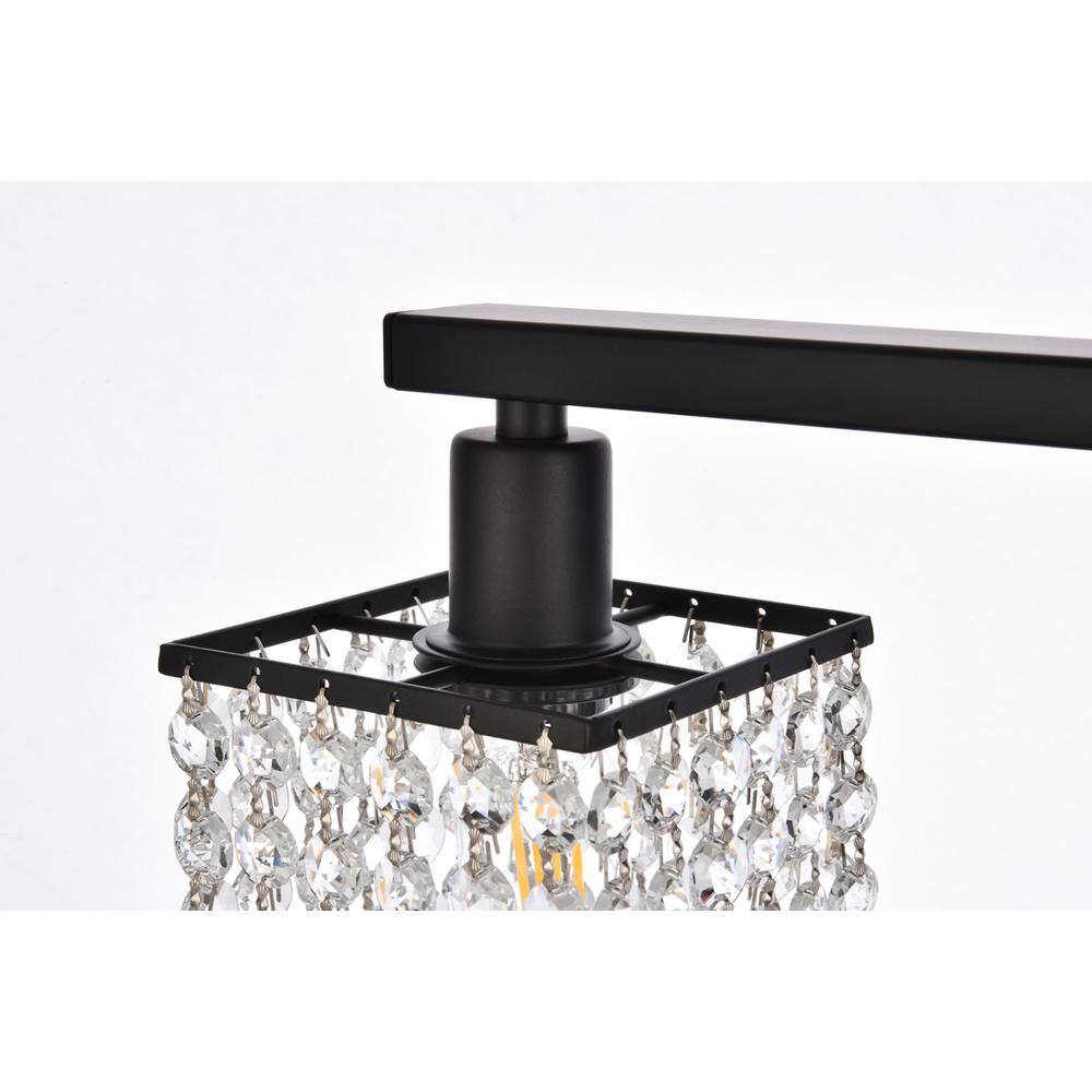 Left. Living District - Phineas 4 lights bath sconce in black with clear crystals - Black And Clear.