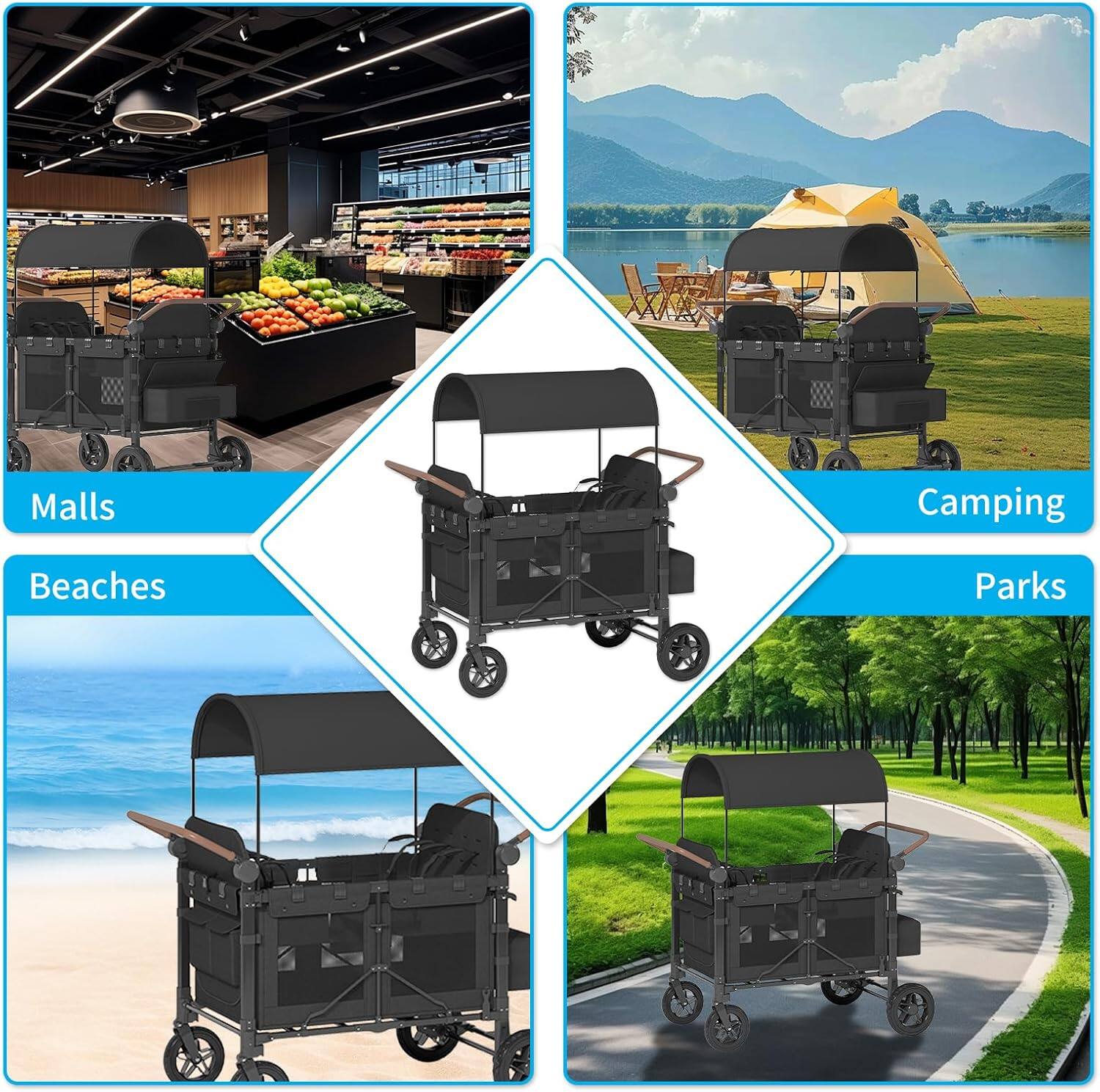 Malls  
Beaches  
Camping  
Parks