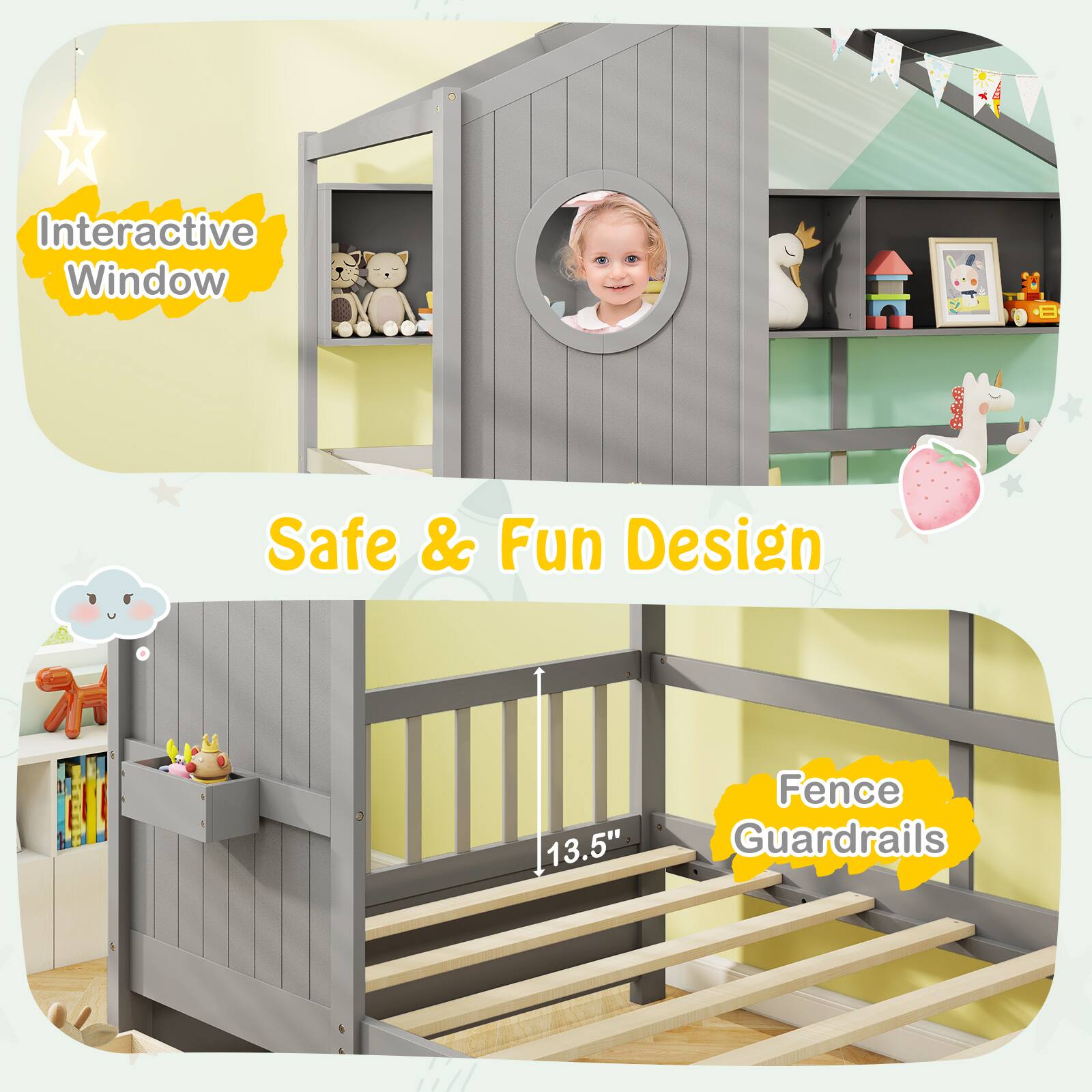 Interactive Window

Safe & Fun Design

Fence Guardrails

13.5"