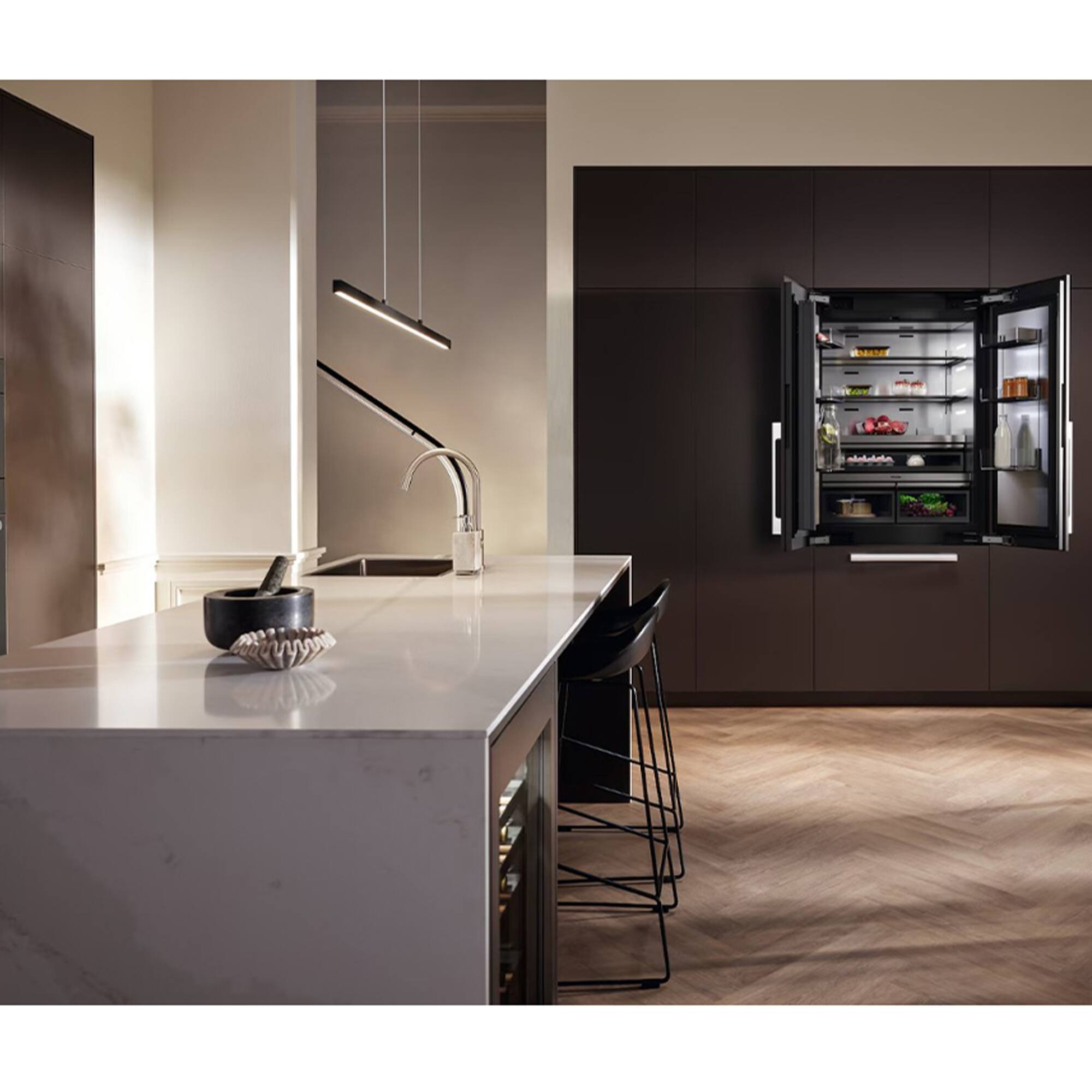 Alt View 9. Miele - KFMC 3642 French Door 36" 20.1 Cubic Feet Bottom Mount MasterCool Fridge-Freezer - Panel Ready.