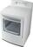 Left Standard. LG - 7.1 Cu. Ft. 8-Cycle Large Capacity Gas Dryer - White.