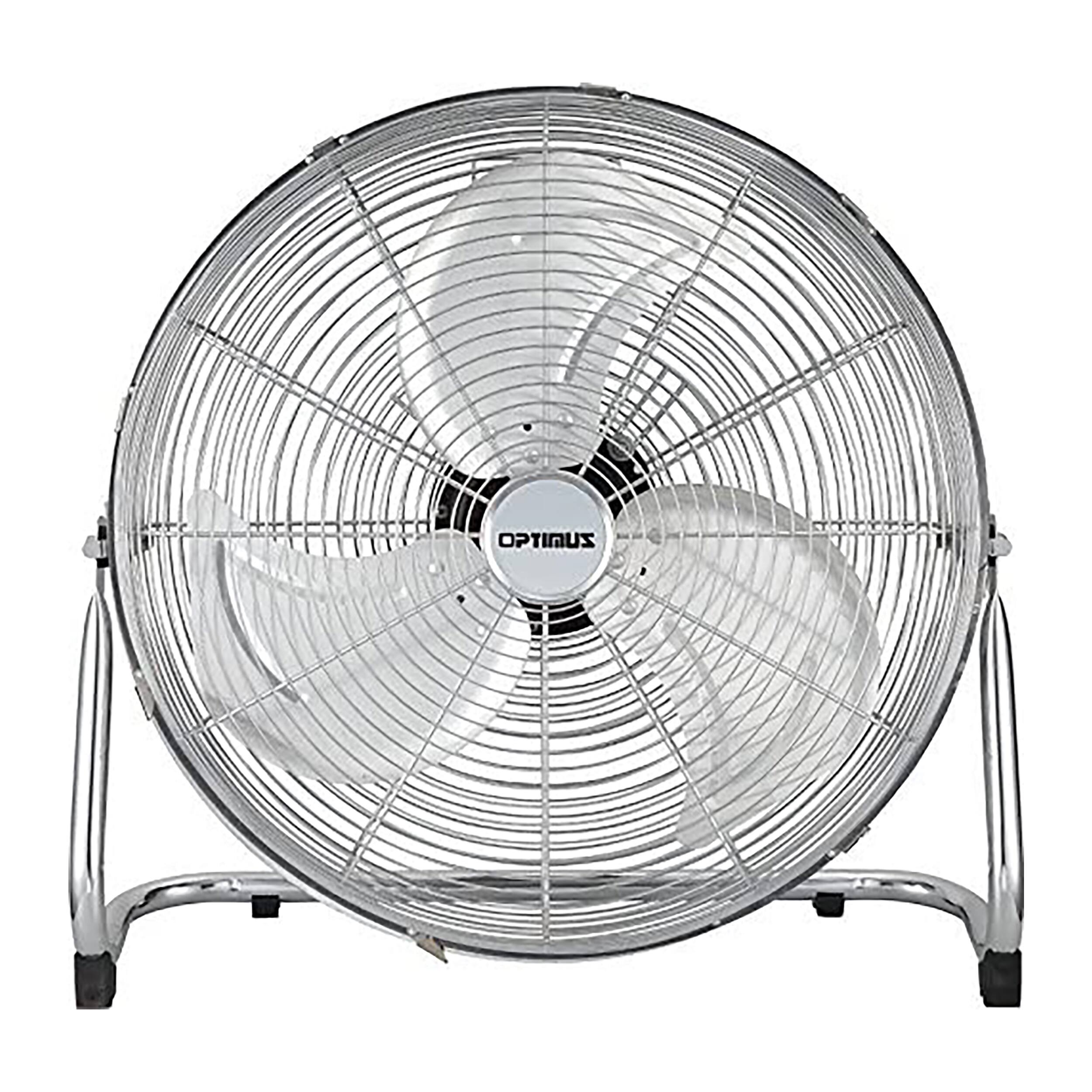 Alt View 1. Optimus - Optimus 12 in. Industrial Grade High Velocity Fan with Chrome Grill - Silver.
