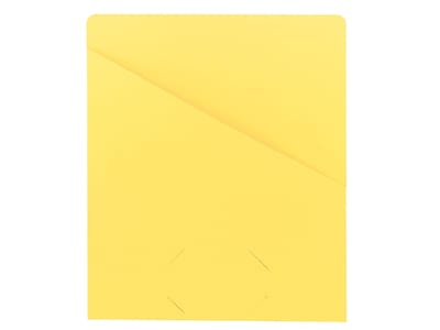 Front. Smead -  Paper Stock File Jacket, Letter Size, Yellow, 25/Pack  - Yellow.