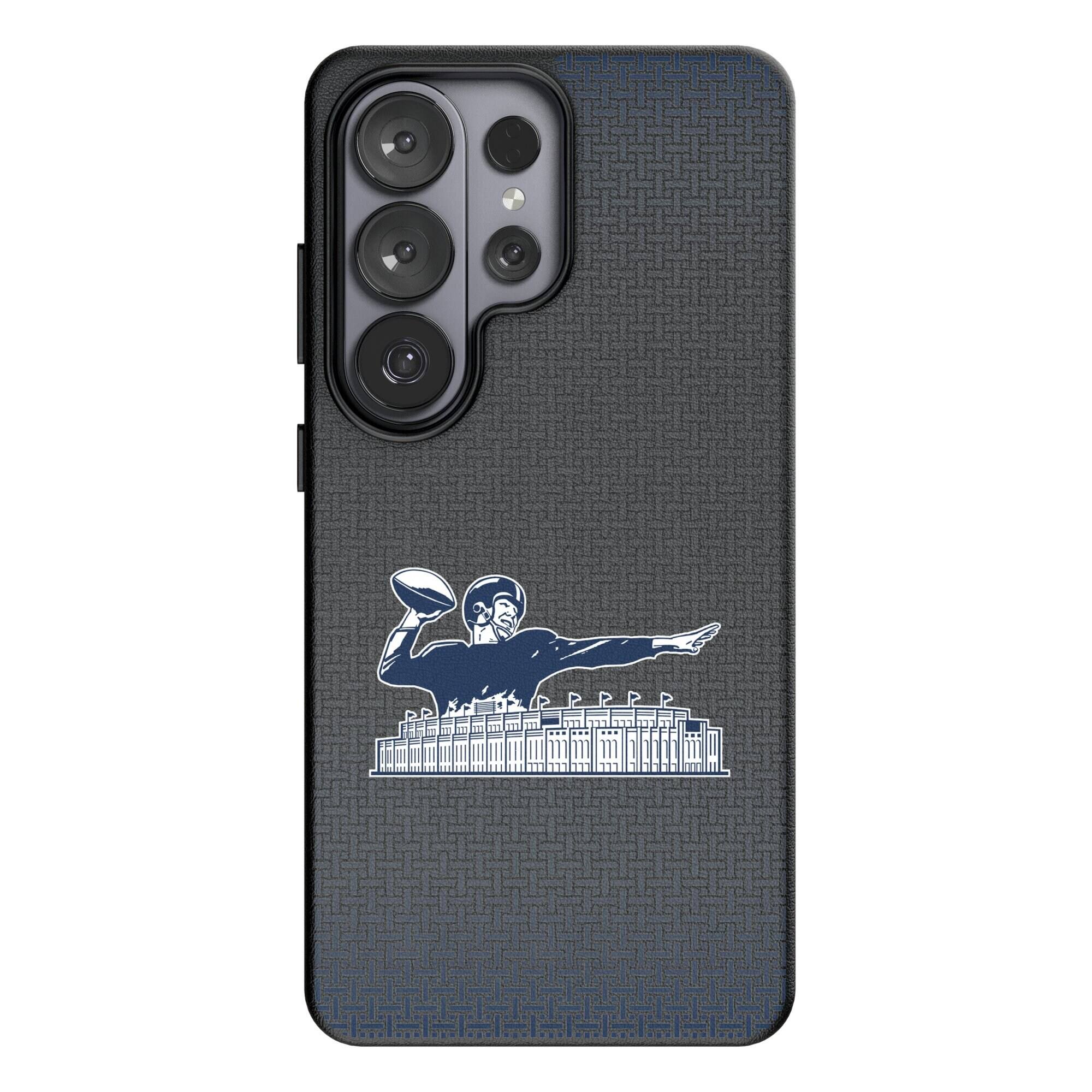 Front. Keyscaper - New York Giants Historic Collection 1960-1966 Galaxy Magnetic Bump Case - S24 Plus - Black.