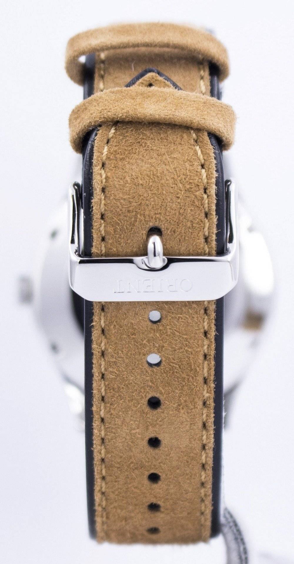 Left. Orient - Bambino Version 4 Classic Automatic FAC08003A0 AC08003A Men's Watch - Brown and grey.