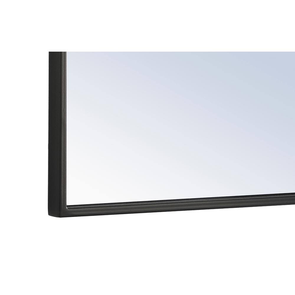 Alt View 1. Elegant Decor - Metal frame Rectangle Mirror 28 inch Black - Black.