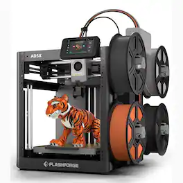 Flashforge - AD5X Multi-color 3D Printer 4-Color Printing, 600mm/s Speed 1-Click Print with DIY IFS Creations - Black