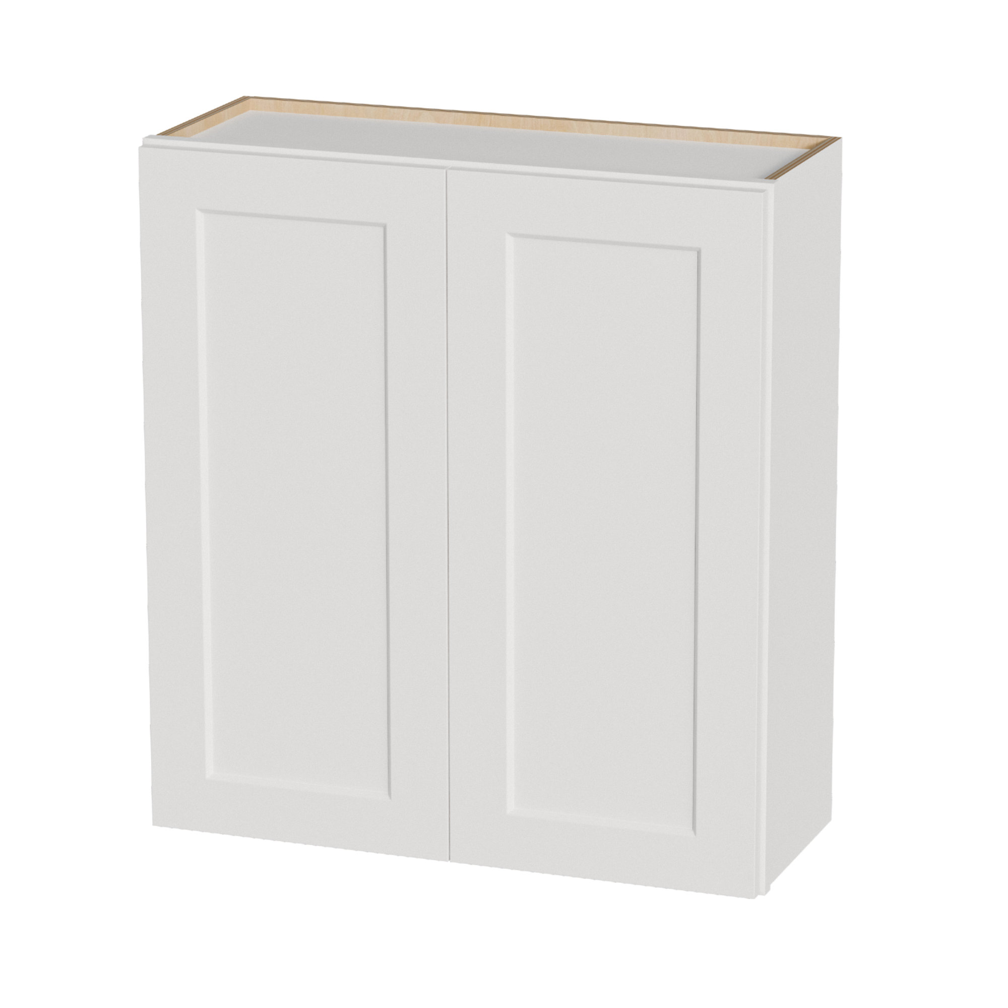 Boyel Living - Shaker Wall Cabinet with Double Door 33-in L x 12-in W x 36-in H for Kitchen Bathroom Laundry Garage - White