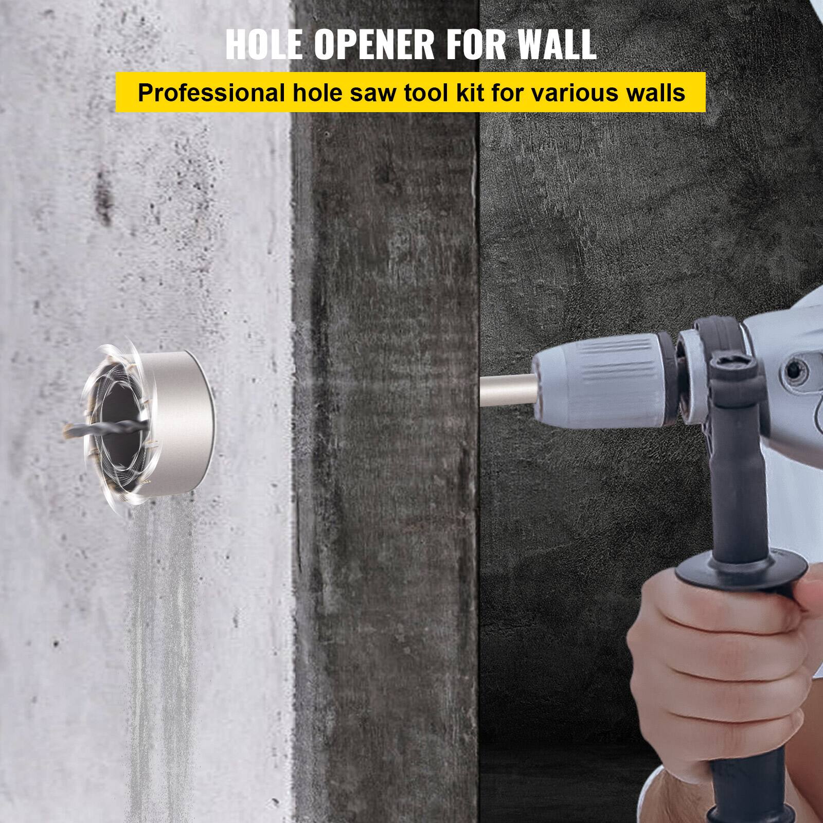 HOLE OPENER FOR WALL  
Professional hole saw tool kit for various walls