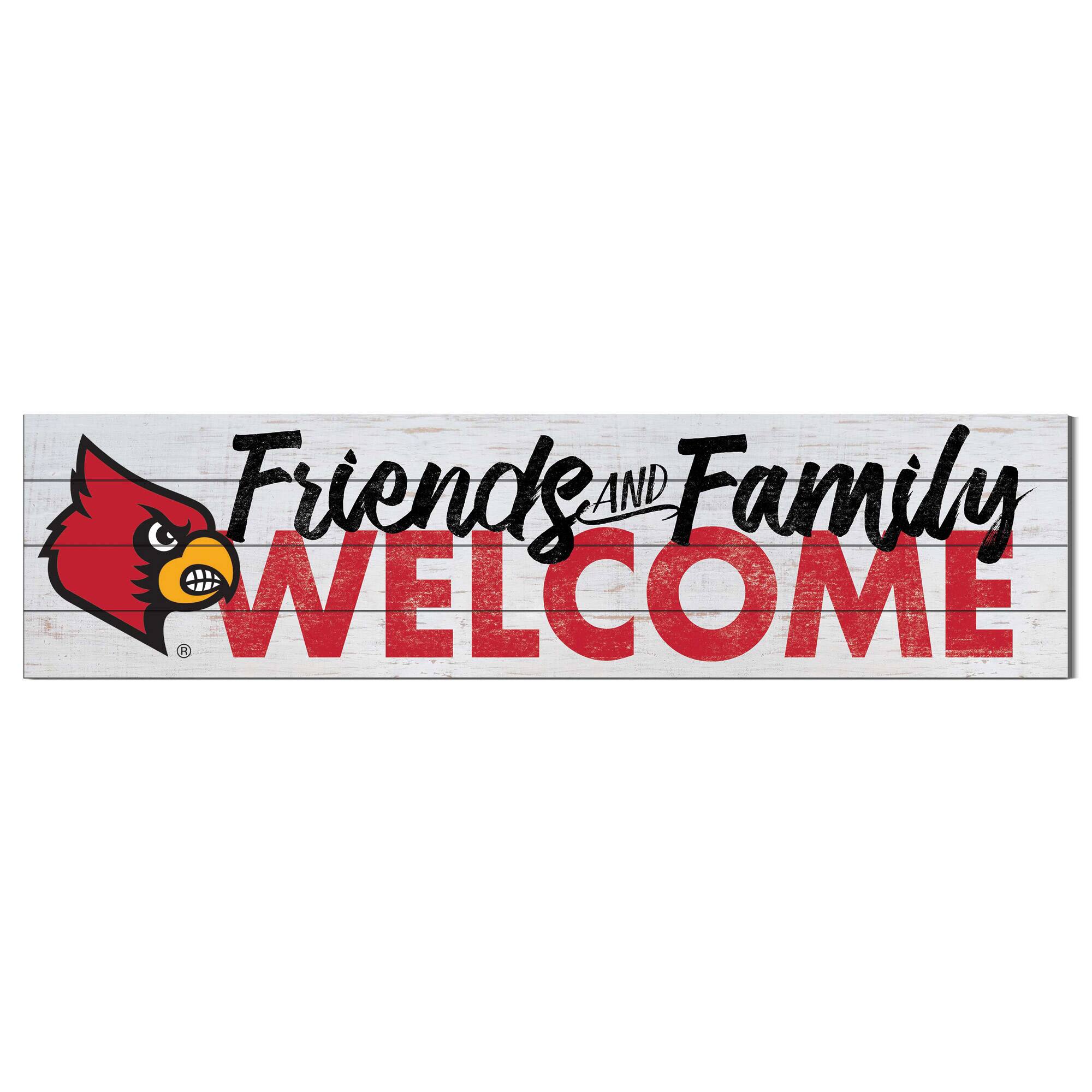 Louisville Cardinals 10'' x 40'' Friends & Family Welcome Sign