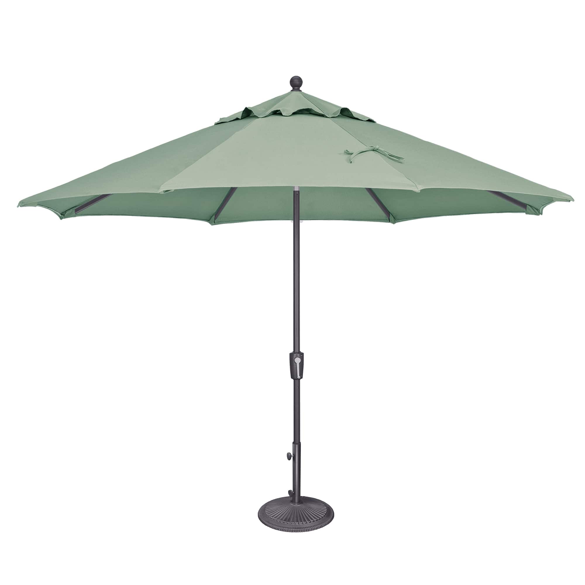Mondawe - 11' Octagon Patio Umbrella Push Button Tilt Anthracite Frame - Spa