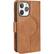 Alt View 15. SaharaCase - Genuine Leather Folio Wallet Case for Apple iPhone 15 Pro Max - Brown.