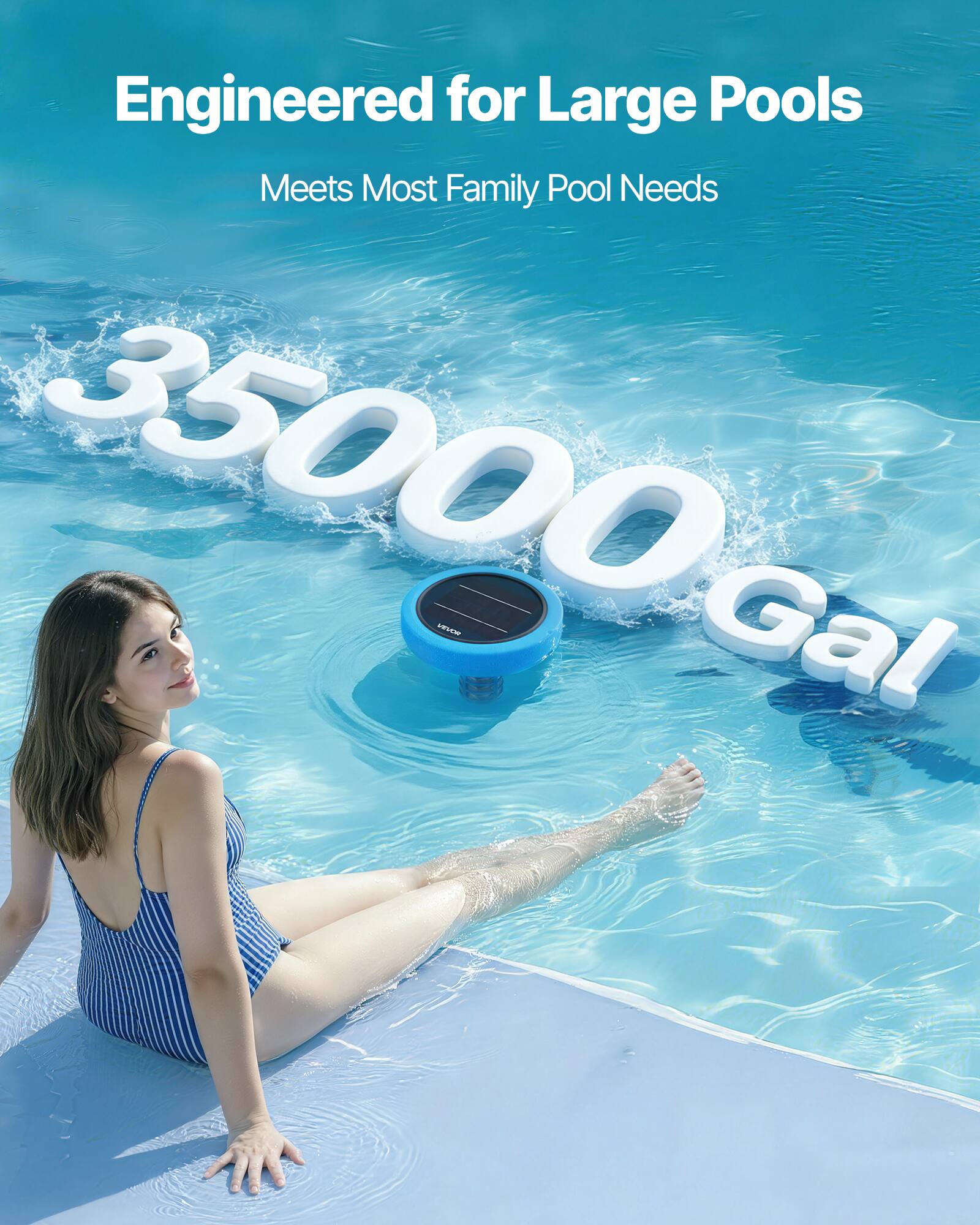 Engineered for Large Pools  
Meets Most Family Pool Needs  
35000 Gal