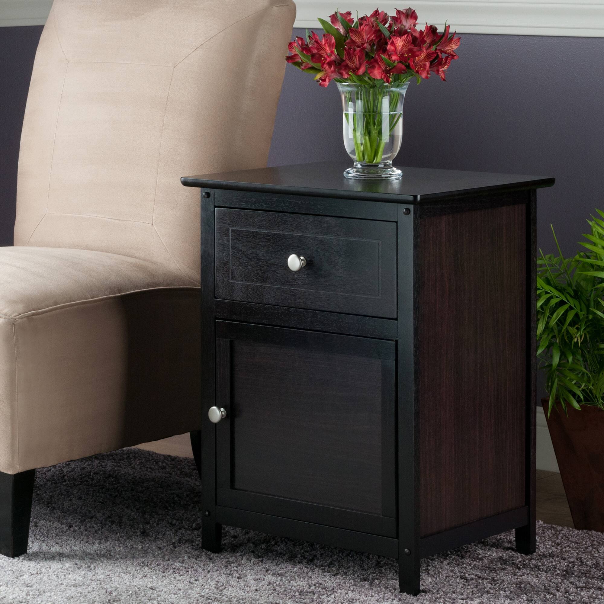Alt View 4. Winsome Wood - Eugene Accent Table, Nightstand - Espresso.