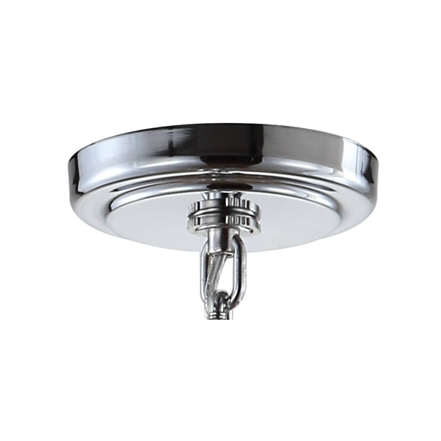 Alt View 5. Jonathan Y - Laura 23" Crystal/Metal LED Chandelier, Chrome - Chrome.