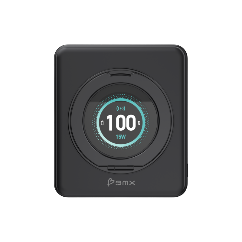 BMX - SolidSafe™ Duo 5,000mAh Semi-Solid-State Magnetic Power Bank for iPhone Duo - Black