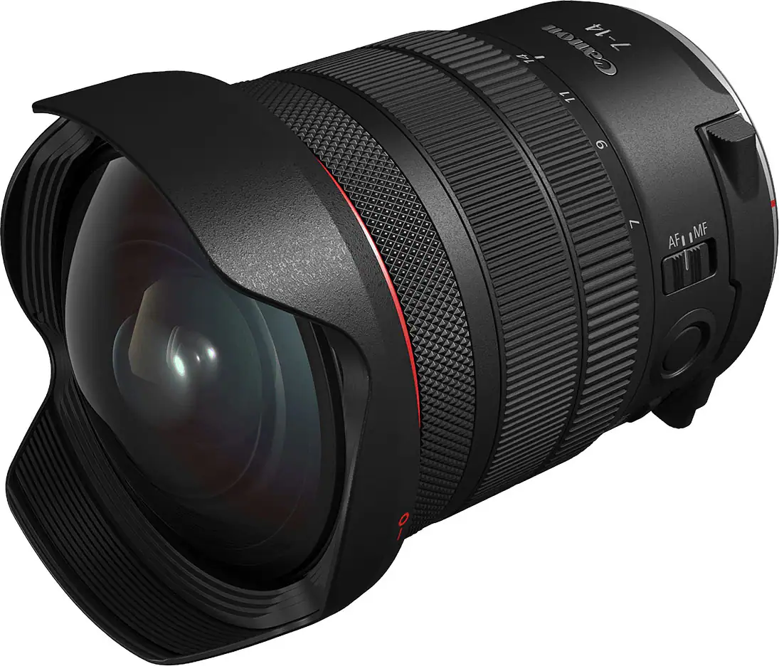 Canon - RF7-14mm F2.8-3.5 L Fisheye Ultra-Wide Angle Zoom Lens for EOS R-Series Cameras - Black