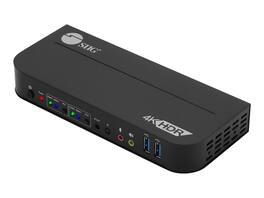 SIIG - 2x1 HDMI 4K HDR KVM USB 3.0 Switch with Remote Control - Black