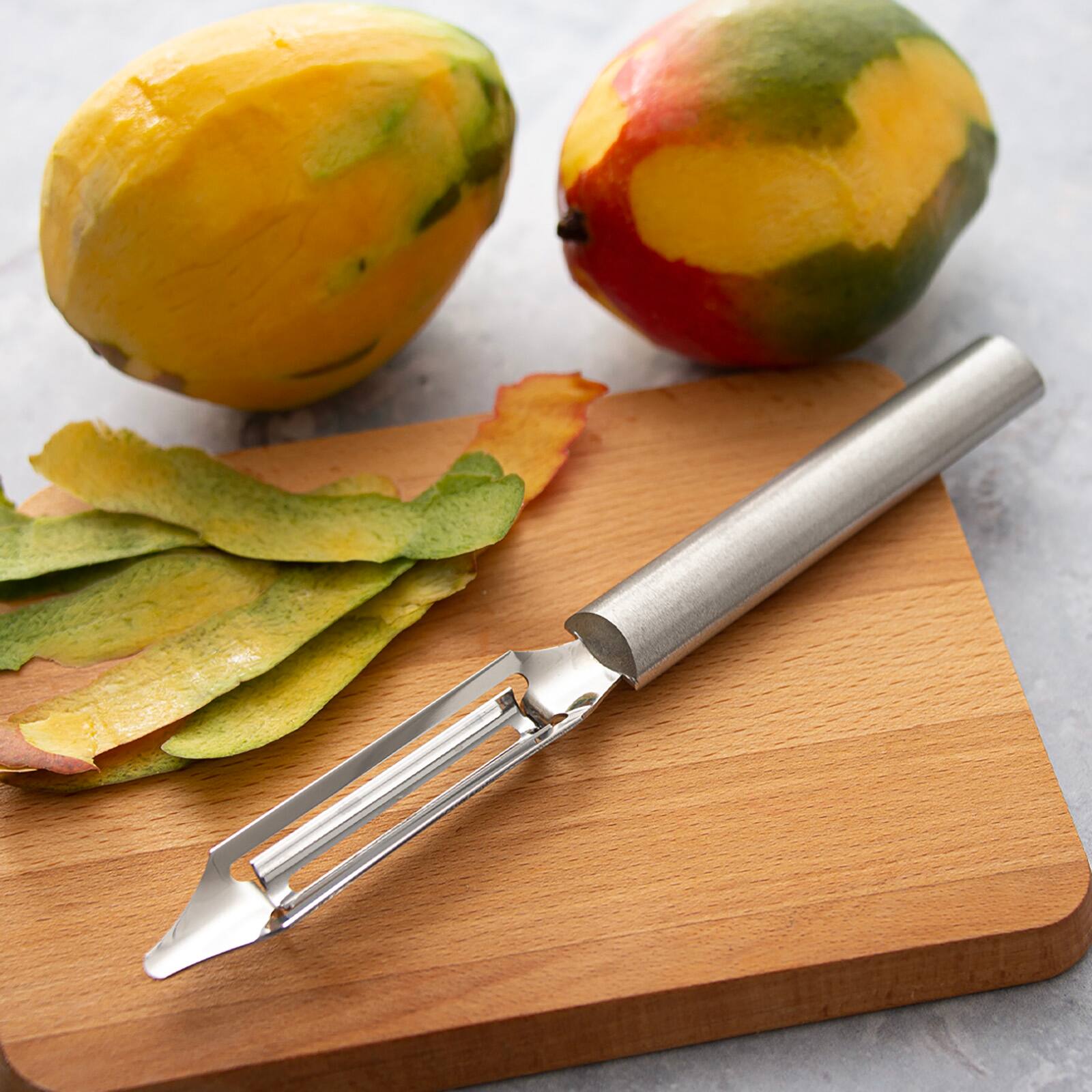Alt View 4. Rada - Cutlery 2-Inch Deluxe Vegetable Peeler with Straight Blade, Aluminum Handle - Silver.