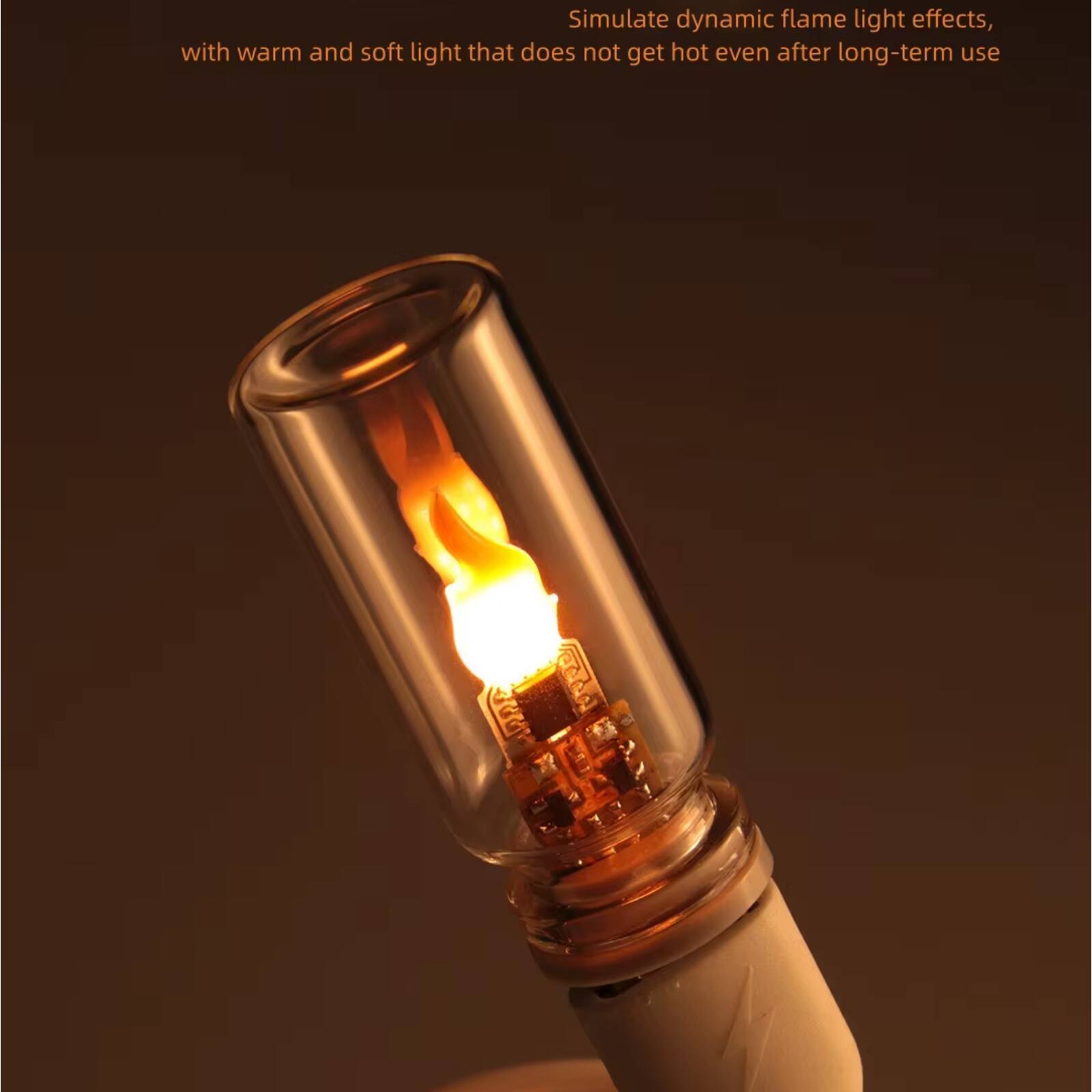 Simulate dynamic flame light effects, with warm and soft light that does not get hot even after long-term use