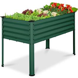 Best Choice Products - 48x24x30in Elevated Galvanized Metal Garden Bed w/ Corner Protectors - Dark Green