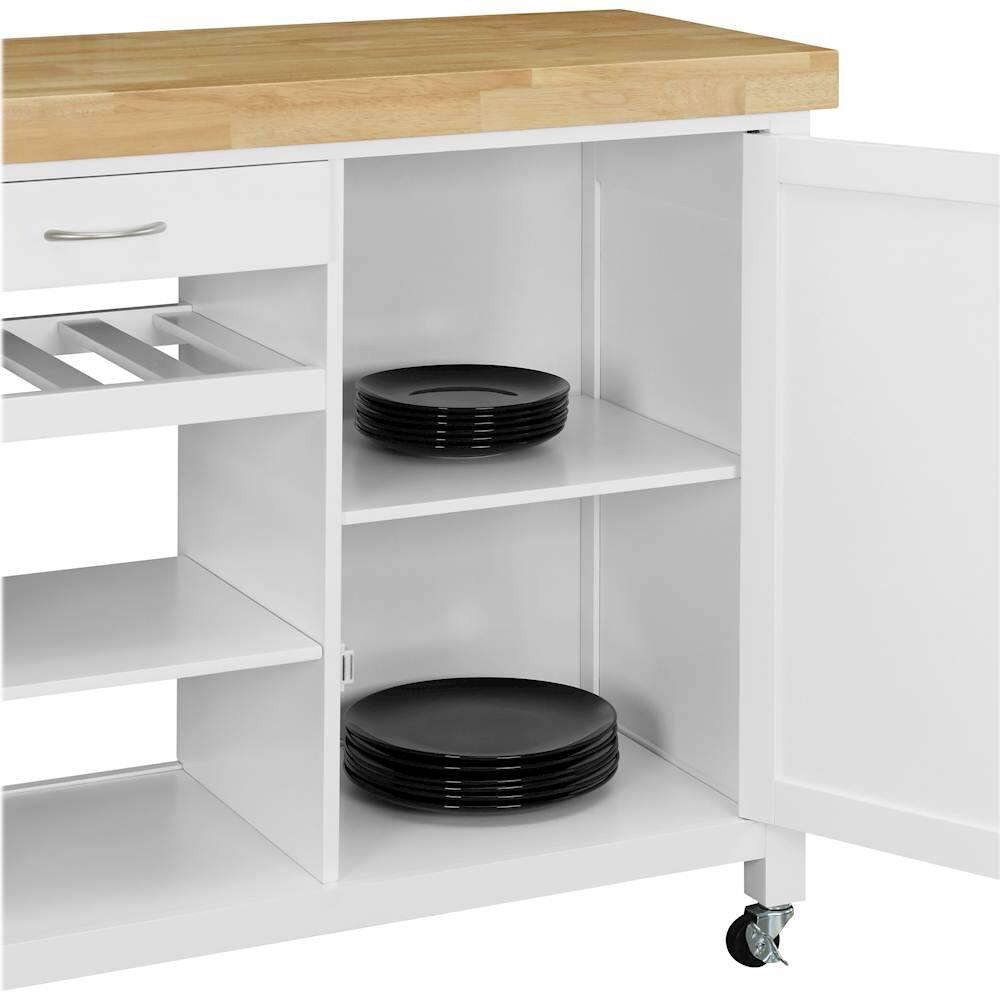 Alt View 14. Click Decor - Denver Kitchen Cart - White.