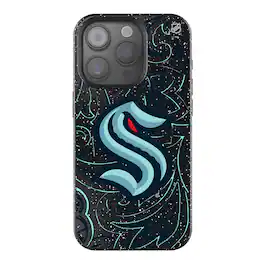 Keyscaper - NHL - Seattle Kraken Paisley Bling iPhone Case - 15 - Black