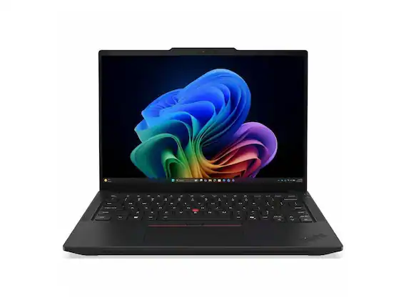 Front. Lenovo - THINKPAD T14 GEN 7, INTEL CORE ULTRA 7 355 (LPE-CORES UP TO 3.50GHZ, 12MB), 14IN - Black.