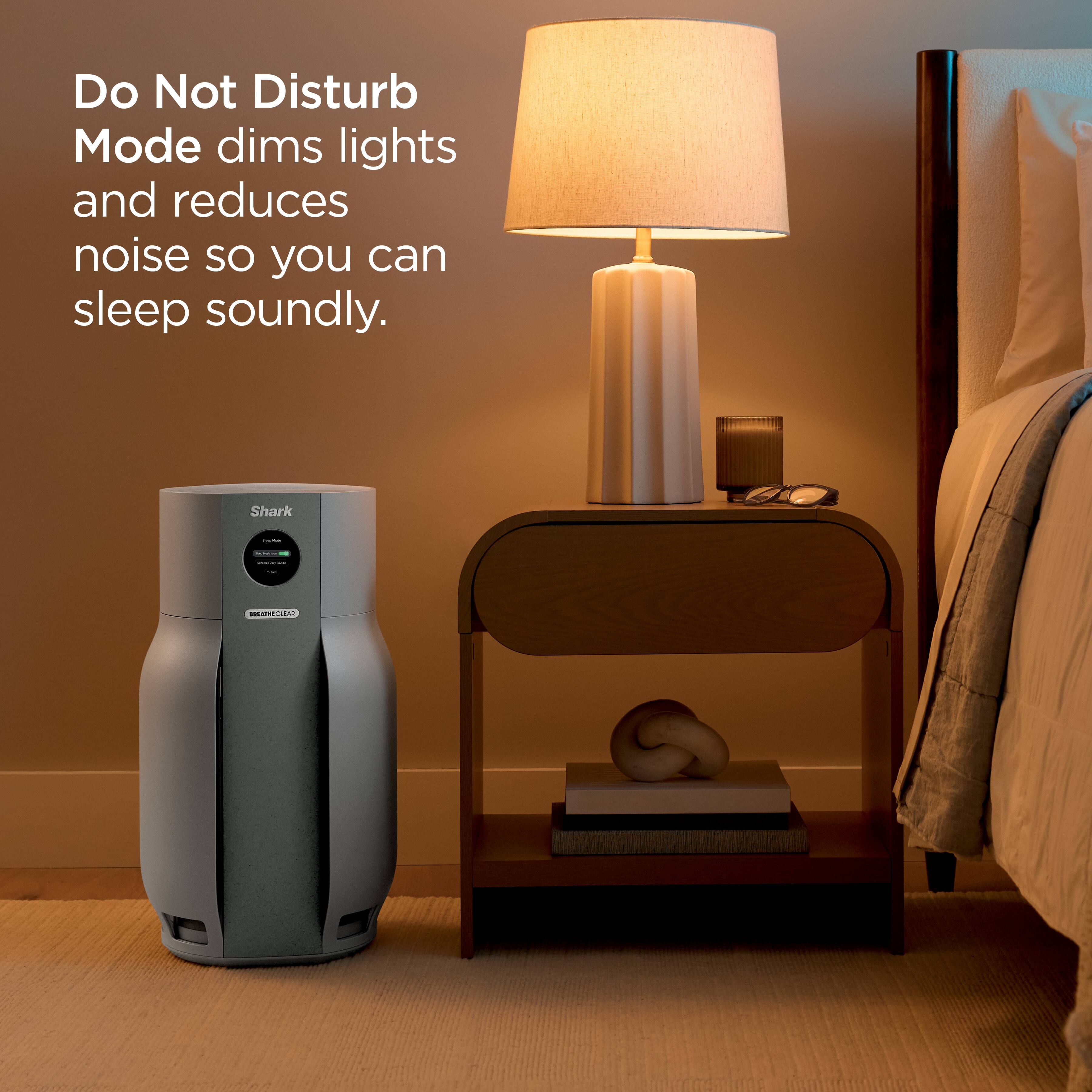 Do Not Disturb Mode dims lights and reduces noise so you can sleep soundly.