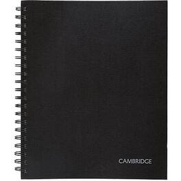 Cambridge - 1-Subject Professional Notebook, 8.5" x 11", Wide Ruled, 96 Sheets, (06100) - Black